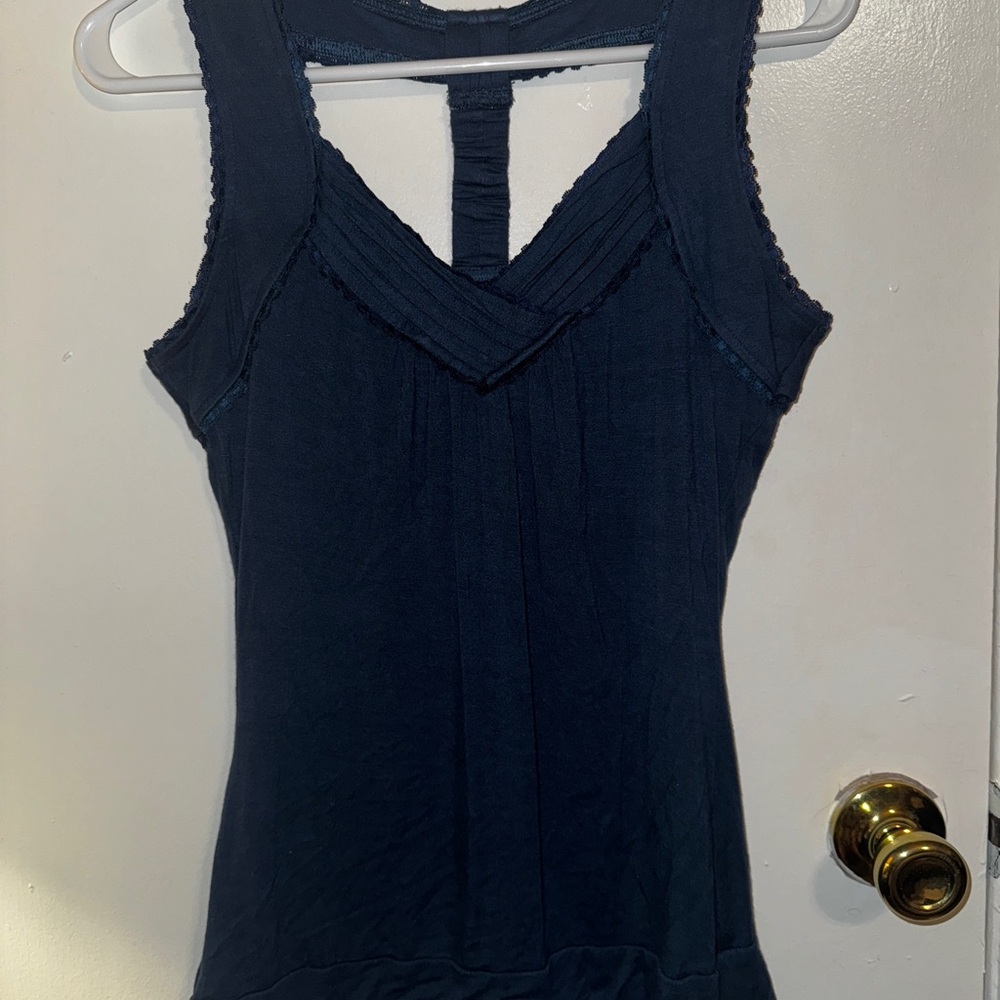 American Rag Blue Fitted Tank Top